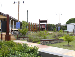 The Interpretative Arena at the awrad-winning Kingaroy Information, Art and Heritage Precinct